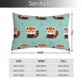 thumbnail image 2 of Gaeub Fox Print Double Sided Plush Decorative Throw Pillow Cover, Sofa Cushion Cover, Plush Cushion Cover，Excluding Pillow Core-16"x24", 2 of 6