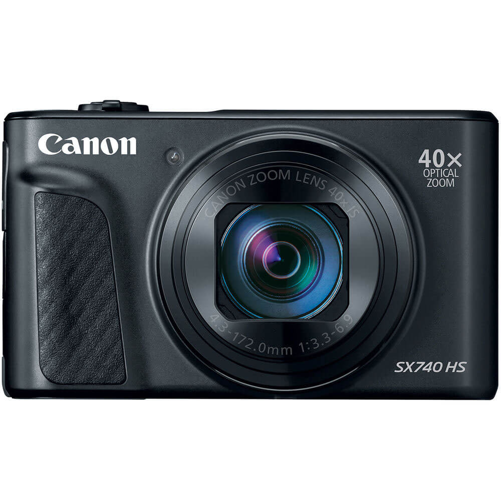 Canon PowerShot SX740 HS Digital Camera, 20.3 Megapixel CMOS Sensor, 40x Optical Zoom, 4K Video, Compact, Black
