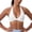 White-M, variant on Triangle Cutout Back Sports Bra Quick Dry Swimwear Top Elastic Removable Padding For Yoga Surfing Water Activities