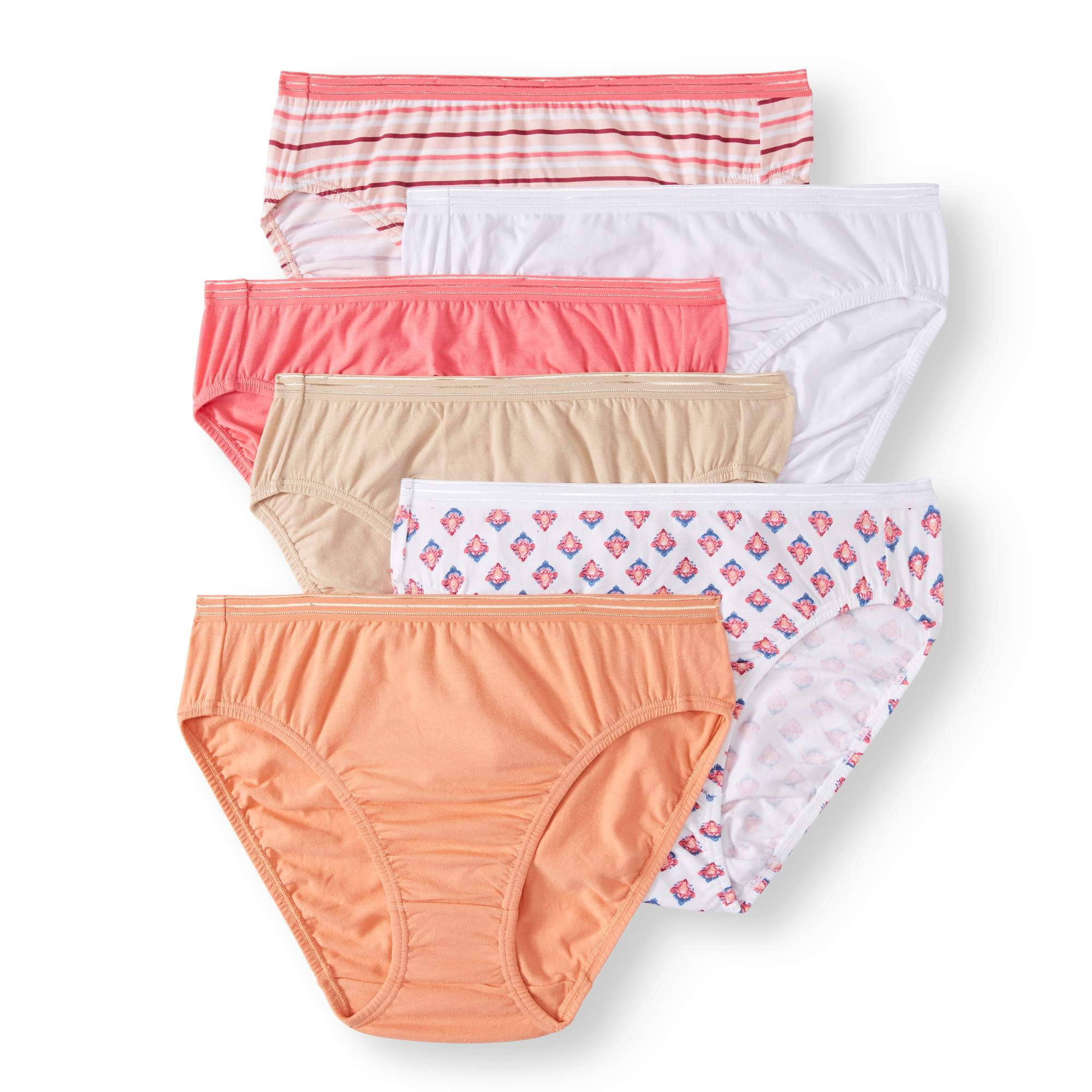 Secret Treasures Women's Cotton Hipster Panties, 6Pack