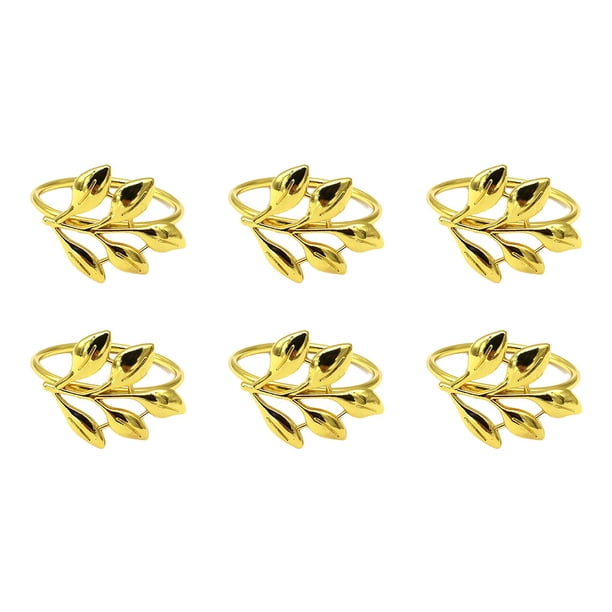 Bearachild Servilletas de San Valentín Hebilla de diseño de hoja Anillos de servilleta multipropósito Ajuste de la Toallas de papel Boda Comedor Type2 NO2 Bearachild HA060557-01