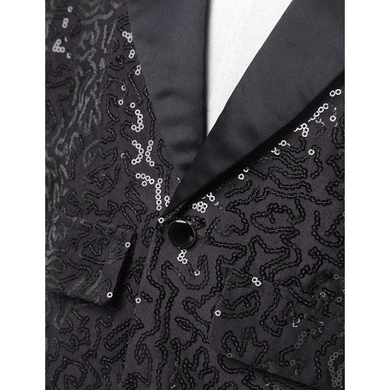 Giacca Bambino Elegante Con Paillettes - Manica Lunga, Slim Fit, Per Matrimoni E Feste - Foto 5