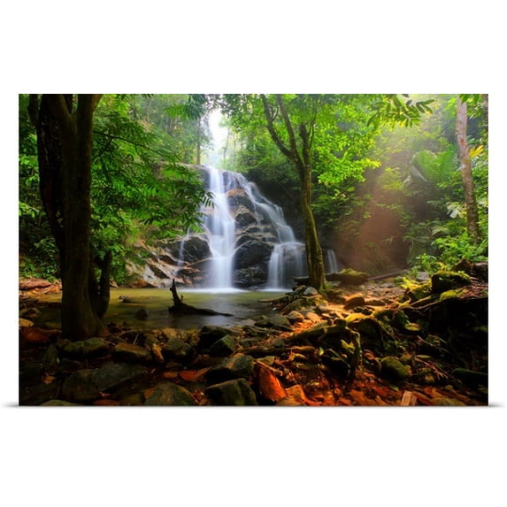 Great BIG Canvas Khairul Azhar Abu Bakar Poster Print entitled Kanching Waterfall