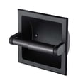 thumbnail image 5 of Portarrollos de papel higiénico empotrado negro mate para rollos regulares, Portarrollos de papel higiénico pivotante negro Soporte de pared de metal, en Portarrollos de papel higiénico negr, 5 of 5