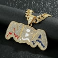 thumbnail image 3 of Hip Hop Cuban Chains Letters Necklace Pendants for Men and Women Necklaces Jewelry Iced Out Bling Chain, 3 of 6