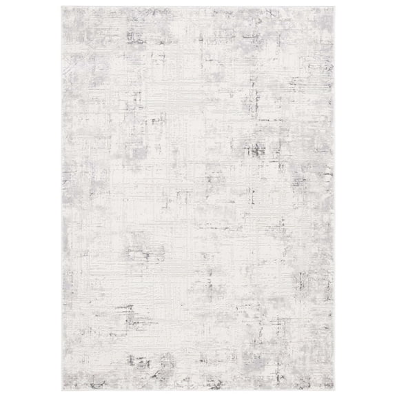 SAFAVIEH Hanna Lynna Distressed Area Rug, Ivory Grey/Dark Grey, 8' x 10'