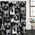 thumbnail image 2 of Eiffel Tower Shower Curtain, Waterproof Shower Curtains for Bathroom, Vintage France Romantic European Paris City Art Washable Fabric Bathtub Curtain Set Bath Decor with 12 Hooks 48"x72", 2 of 8