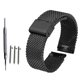 thumbnail image 2 of 18mm 20mm 22mm 24mm Universal Milanese Watchband Quick Release Watch Band Mesh Stainless Steel Strap Wrist Belt Bracelet Black - Ya, 2 of 5
