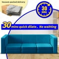 thumbnail image 4 of Akaber Toddler Couch, Modular Kids Sofa Foldable Loveseat with 2 Ottomans, Washable Cover, Navy, 4 of 8