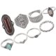 thumbnail image 5 of Juego de 8 anillos para mujer, estilo vintage étnico, con piedras preciosas exageradas, combinación de anillos para dedo, joyería para niñas., 5 of 6