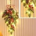 thumbnail image 1 of zanvin Décorations de Noël, Guirlande Artificielle en Forme de Goutte d'Eau avec Baies Rouges, Décoration de Porte en Forme de Goutte d'Eau pour Noël, 1 of 1