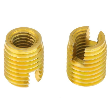 

LYUMO 10pcs M8 x M5 Self Tapping Threaded Insert 302 Slotted Type Screw Bushing for Thread Repair Self Tapping Screw Bushing Self -Tapping Thread Inserts