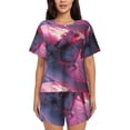 thumbnail image 1 of Fotbe Astronaut Riding Fiery Horse Conjunto de Pijama Estampado para Mujer, 2 Piezas, Ropa de Dormir con Camiseta de Manga Corta y Shorts Suaves-Medium, 1 of 6