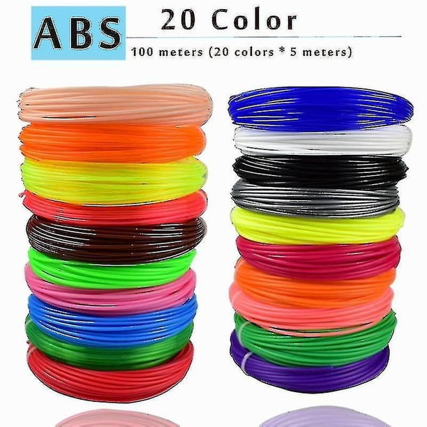 Bolígrafo 3d de 200m, 100m, filamento Pla dedicado de 1,75mm, material de impresión 3d, 10, 20 colores, recarga Jb52 Jb52 (hy)