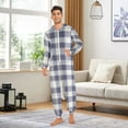 thumbnail image 3 of joogoo Checkered Plaid-a3 Unisex Adults Onesies Pajamas Jumpsuits L, 3 of 7