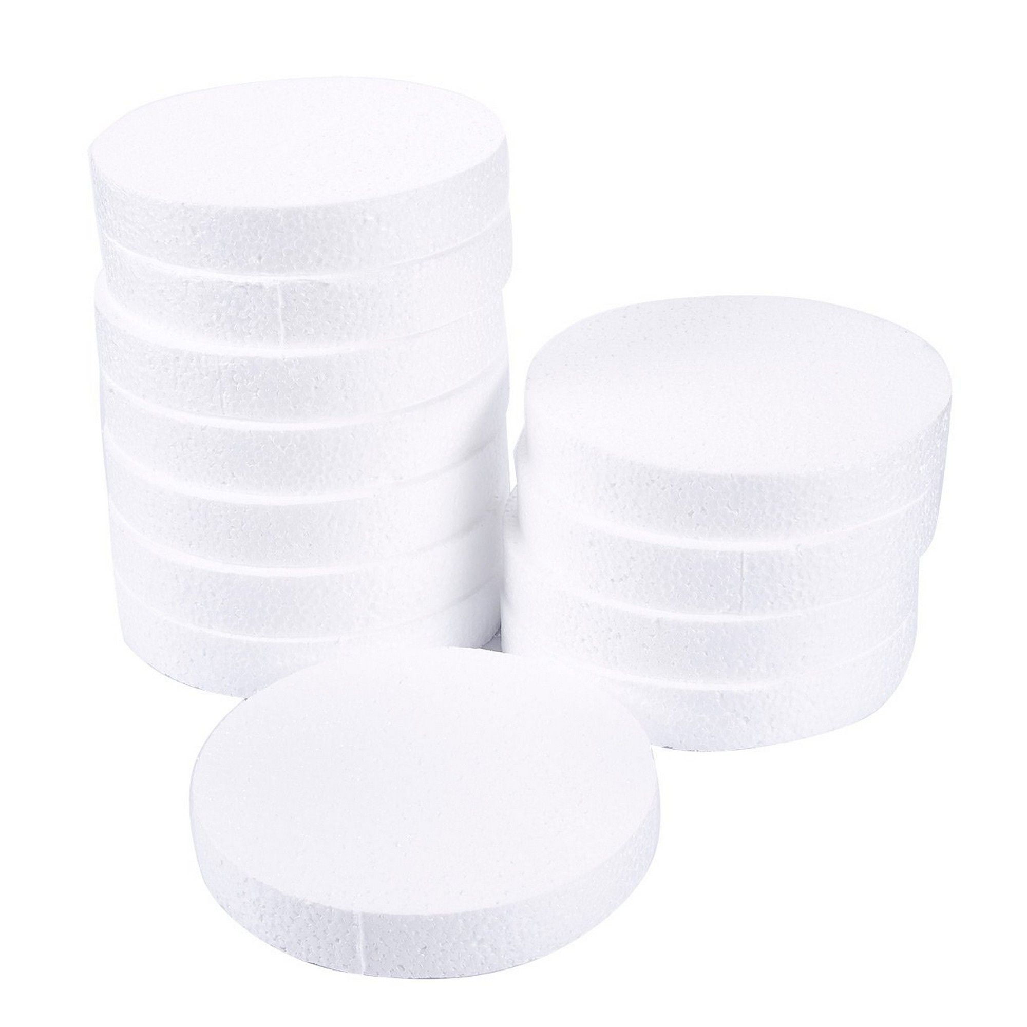 Craft Foam Circle - 12-Pack Polystyrene Foam Disc Foam Round for Sculpture, Modeling, DIY Arts ...