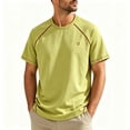 thumbnail image 4 of Fwqbns Men's Raglan Sleeve Quick Dry T-Shirt Moisture Wicking Athletic Workout Tee Short Sleeve Running Shirt Yellow, 4 of 5