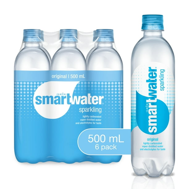 smartwater sparkling water, vapor distilled carbonated water bottles