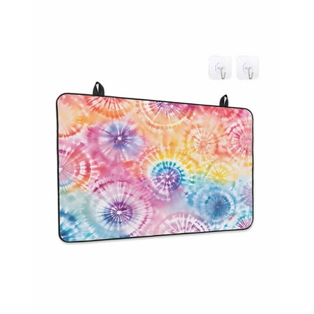 Stove Top Covers for Electric Stove 31x24 Inches Colorful Heat Insulation Fireproof Glass Cooktop Protector Ethnic Modern Abstract Geometric Multipurpose Countertop Stovetop Cover for Kitchen