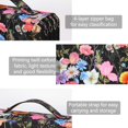 thumbnail image 3 of GHSDFBB Twill Fabric Pencil Case with Zipper Closure, Black Flower, 200 Count, 3 of 6