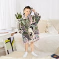 thumbnail image 6 of BZSMCE Wearable Blanket Hoodie Fashion Bubbly Feline in Leafy Nook Home Wear, 6 of 7