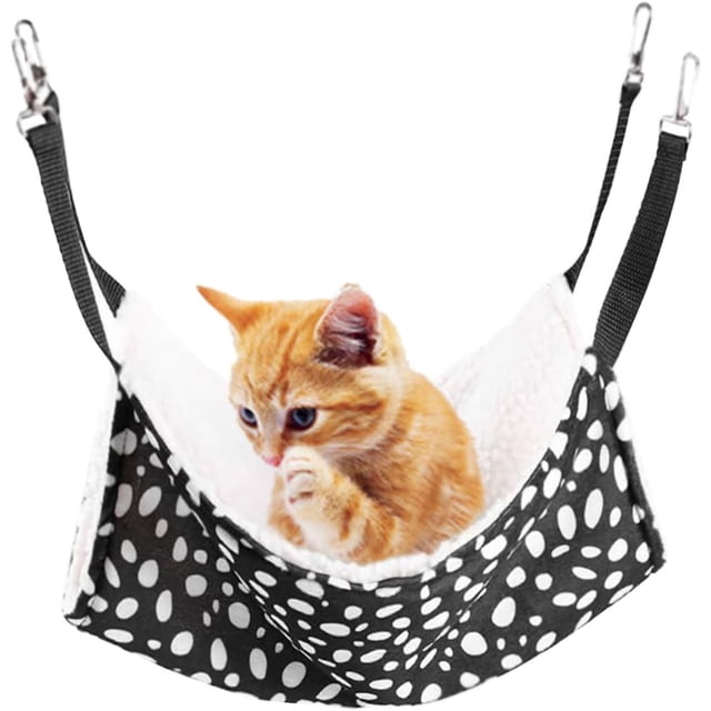 Hamaca para jaula de mascotas, hamaca para mascotas, hamaca para gatos, cama de felpa suave para mascotas, adecuada para hamaca de algodón para hurones, conejillos de indias, hámsteres,