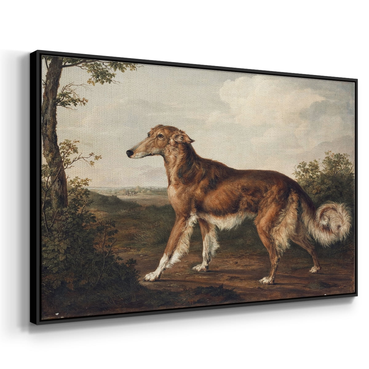 Vintage Animal Print-VII By Wexford Home Framed in Black Wood Gallery Wrapped Canvas 25 in. x 37 in.