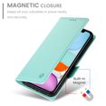 thumbnail image 2 of Allytechgroup for Apple iPhone 11 Case Wallet, Retro PU Leather Slim Fit Business Style Magnetic Closure Cards Slots RFID Blocking Phone Case for Women Men, Mint, 2 of 6
