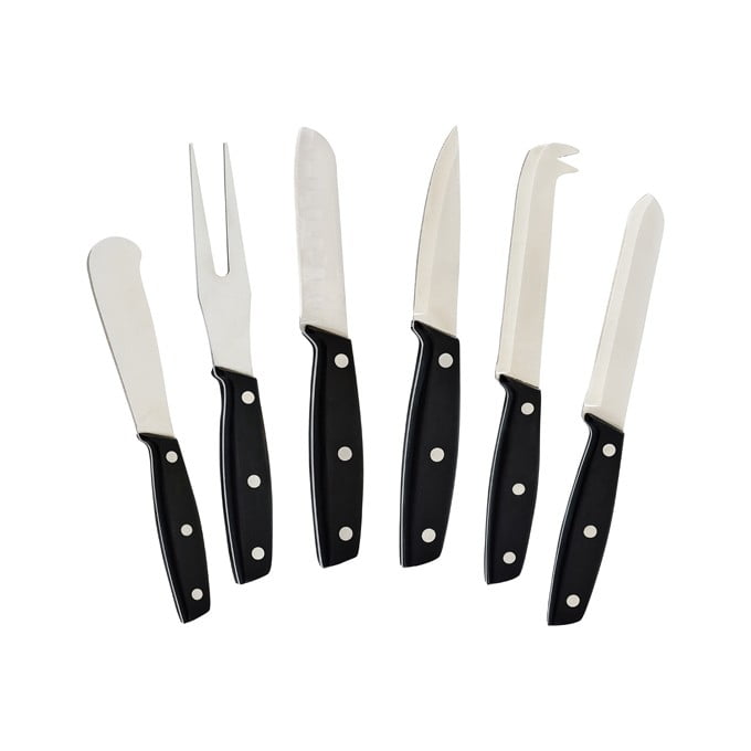 Cheese Knife 6 Pc Set w/POM handles