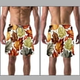 thumbnail image 3 of luoweisi Men's Beach Shorts Quick Dry Swim Trunks with Mesh Lining Thanksgiving Leaves 2XL, 3 of 5