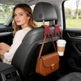 thumbnail image 5 of Back Seat Hanger Organizer For Rear Headrest Sturdy Universal Vehicle Storage Hook, 5 of 5