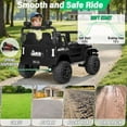 thumbnail image 6 of 24V Ride on Toys for Big Kids, 2 Seater Ride on Cars w/Remote Control, 21" Spacious Seat, 2WD/4WD Switchable, Spring Suspension, Story, Bluetooth, LED, Electric Vehicle for Boy Girl(Black), 6 of 18