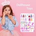 thumbnail image 4 of Total 114Pcs 16 Pack Clothes Party Gown Outfits Dolls 98Pcs Dolls Accessories Shoes Bags Necklace Mirror Hanger Tableware, 4 of 8