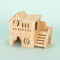 thumbnail image 4 of Mightlink Hamster Villa Double Layer Harmless Pet Toy Solid Wood Dwarf Hamsters Climbing Play Hut Chews Toy for Home, 4 of 7
