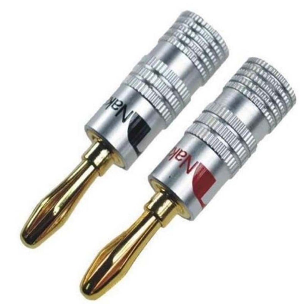 6pcs High-quality Nakamichi Gold Plated Speaker Banana Plug Male Audio Connector 