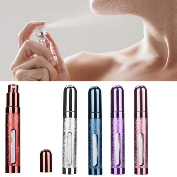 Fiudx Frasco de Perfume Portátil, Atomizador Recargable de 12 Ml, de Aluminio y Vidrio, Diseño Compacto, Ideal para Viajes, Ideal para Uso Personal o Regalo, Tamaño 11,5 X 1,7 Cm.