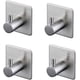 thumbnail image 1 of Toalleros 4 piezas toallero ganchos de pared ganchos adhesivos autoadhesivos de acero inoxidable, sin taladrar, inoxidables, ideal para baño aseo cocina oficina Adepaton ZYY-0092, 1 of 5