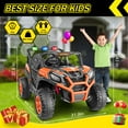 thumbnail image 2 of Farmdex 4WD 24V Ride on Toys 2 XL Seater Kids Ride on Cars w/ Remote Control, 4*200W Motor, Electric Off-Road UTV 7AH Battery Powered 4-Wheeler Vehicle w/ Bluetooth, Music, 3-Speed, LED Light, Orange, 2 of 12