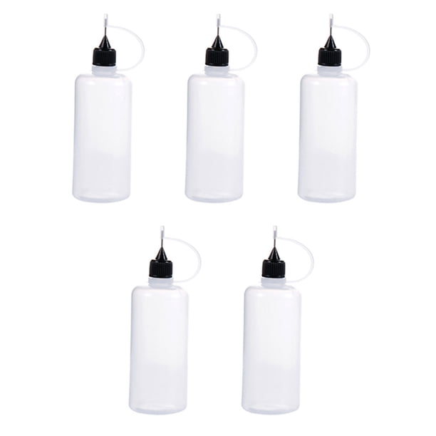Bewildely 5 unids/lote, caja de almacenamiento de botellas de plástico práctica de presión precisa, buen sellado, jarrones de gran capacidad, papel DIY Juguetes de construcción Negro 50ml Bewildely FN010725-14