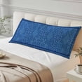 thumbnail image 4 of Boho Blue Throw Pillow Covers, Ethnic Vintage Abstract Tribal Floral Art Soft Breathable Pillow Cases with Invisible Zipper for Sleeping, Long Body Pillowcases for Couch Bed Sofa Chair 20x54 Inches, 4 of 9