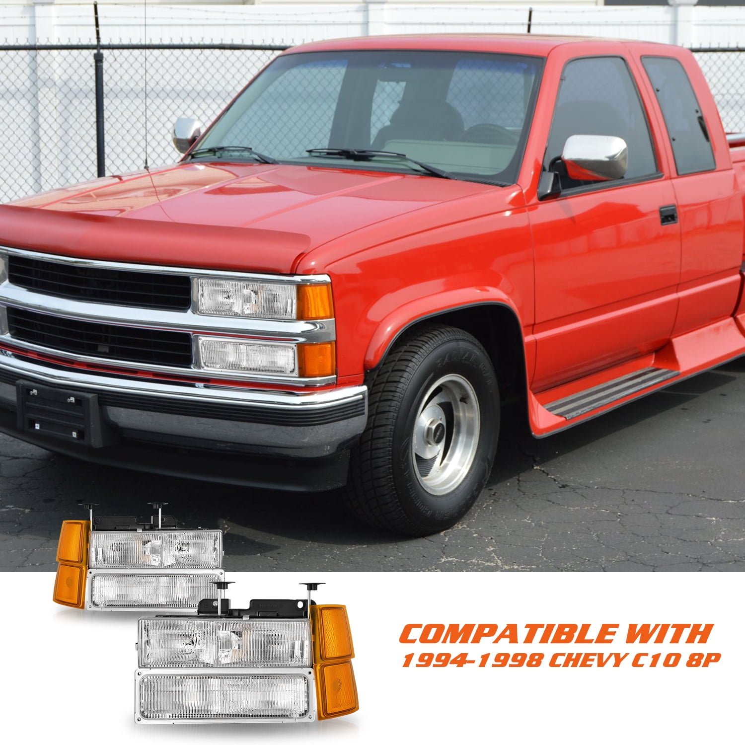 Bryght Silverado C/K 1500 2500 3500 Halogen Headlight Bulb Fits Chevy Silverado 2 Pack