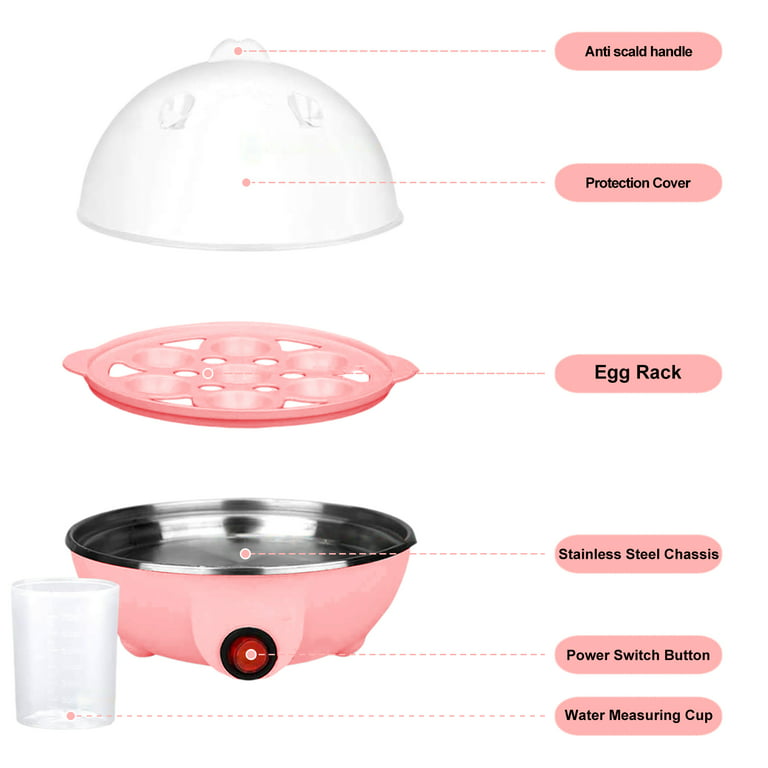 BELLA Rapid Electric Egg Cooker and Poacher with Auto Shut Off for Omelet,  Soft, Medium and Hard Boiled Eggs - 7 Egg Capacity Tray, Single Stack