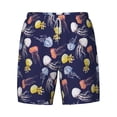 thumbnail image 4 of Lsque Mens Swim Trunks Colorful Jellyfish Pattern - Bathing Suit Compression Liner - Beach Swim Shorts Swimwear - (S-3XL) - Stretch Quick Dry -Medium, 4 of 9