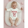 thumbnail image 4 of BemeyourBBs Baby Girl Christmas Romper Embroidery Ribbed Infant Winter Sweater, 4 of 9