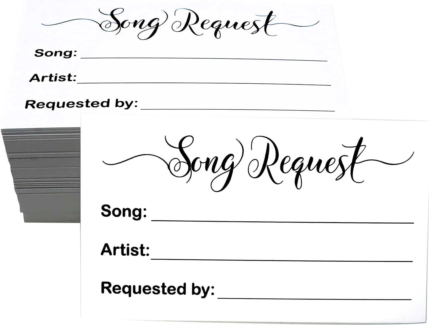 RXBC2011 100 Song Request Cards Play Song at Wedding Reception Prom