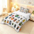 thumbnail image 2 of Erosebridal Dreamy Beetles Twin Comforter Sets,Bug Collection Theme Bedding Set,White Green,Reversible,2pcs,1 Comforter and 1 Pillowcase, 2 of 7