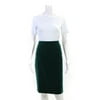 Pre-owned|Escada Womens Green Velvet Lined Rock Pencil Skirt Size 40