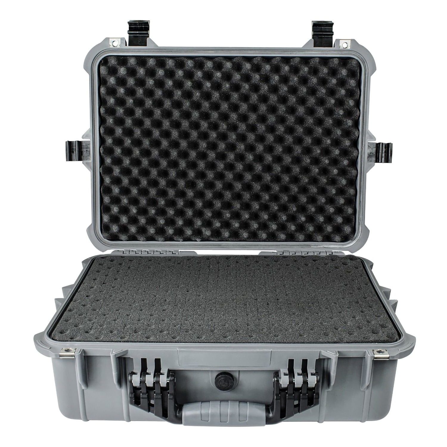 eylar SA00002 Large Waterproof and Shockproof Gear Hard Case with Foam Insert (Gray), SA00002-GRA