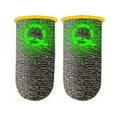 thumbnail image 2 of Workhe 2pcs Gaming Sleeves Luminous Touch Screen Sleeves Nylon Non-slip Game Controller Gloves, Silver Fiber, Yellow Edge, 2 of 9