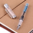 thumbnail image 1 of LHCER 4Pcs 0.5mm F Point Transparent Fountain Pen Stationery Supplies for Office Home Daily Writing, F Point Fountain Pen, Fountain Pen, 1 of 7